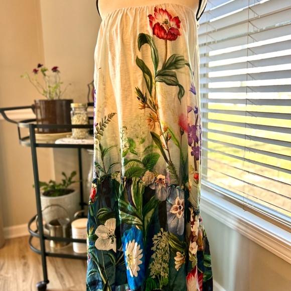 ANTHROPOLOGIE Strapless Maxi Dress, Ivory Floral, NWT! - Picture 9 of 14
